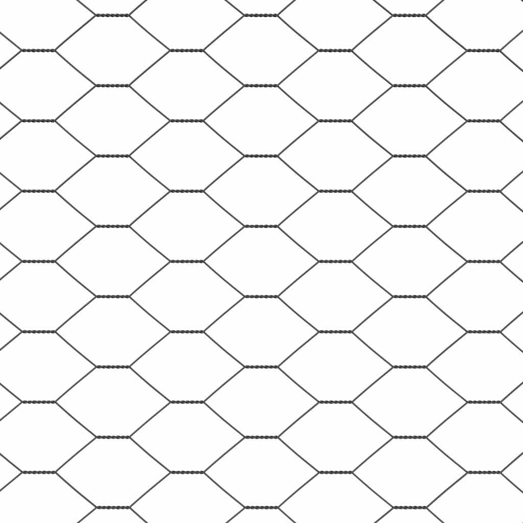Recinzione Esagonale Grigio 1,5 x 10 m PVC | homemem39