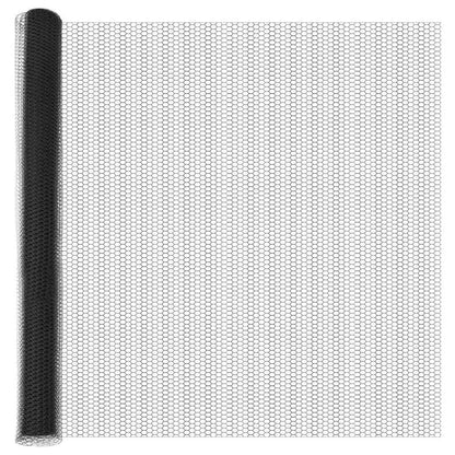 Recinzione Esagonale Grigio 1,5 x 10 m PVC