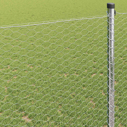 Recinzione Esagonale Argento 0,6 x 10 m Acciaio zincato - homemem39