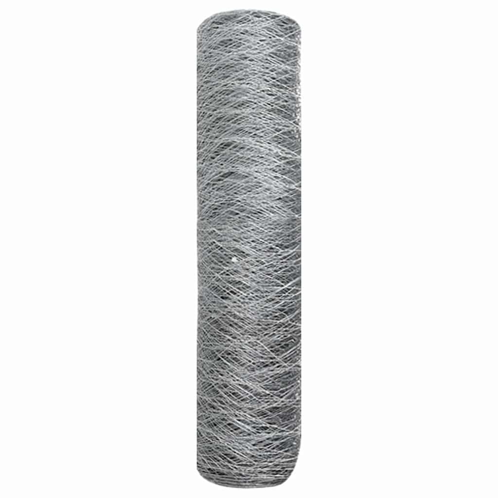 Recinzione Esagonale Argento 0,6 x 10 m Acciaio zincato | homemem39