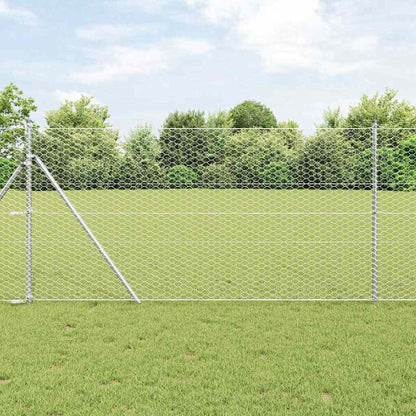 Recinzione Esagonale Argento 1 x 10 m Acciaio zincato