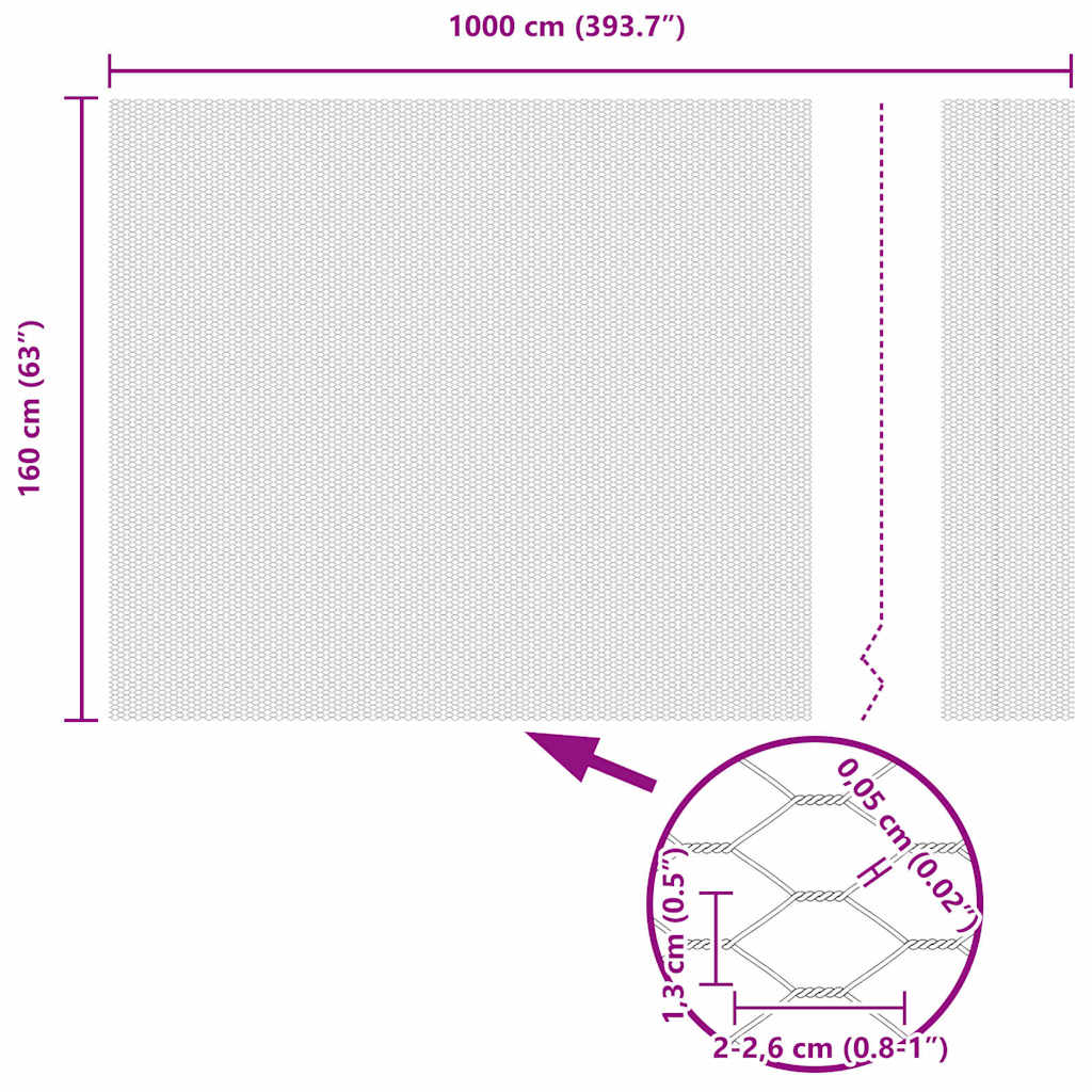 Recinzione Esagonale Argento 1,6 x 10 m Acciaio zincato