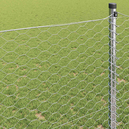 Recinzione Esagonale Argento 0,6 x 25 m Acciaio zincato | homemem39