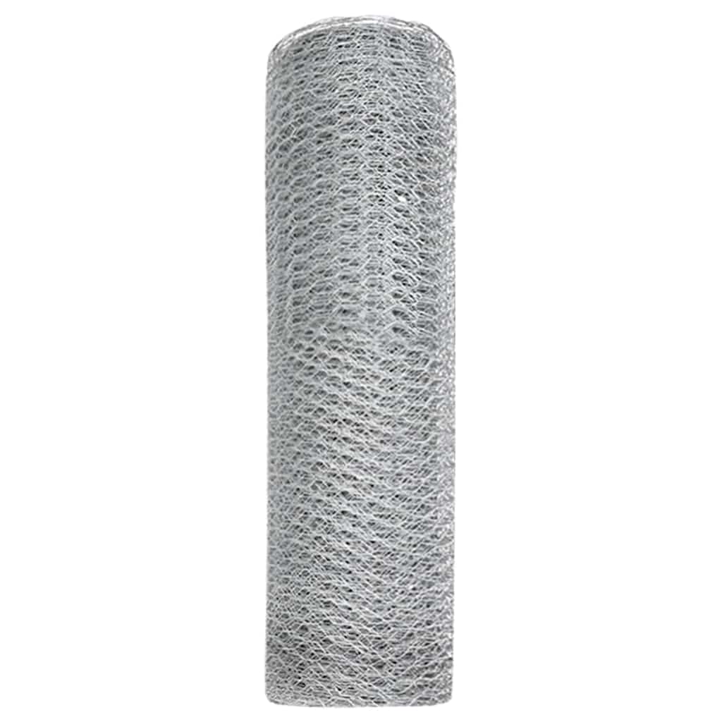 Recinzione Esagonale Argento 0,8 x 25 m Acciaio zincato | homemem39