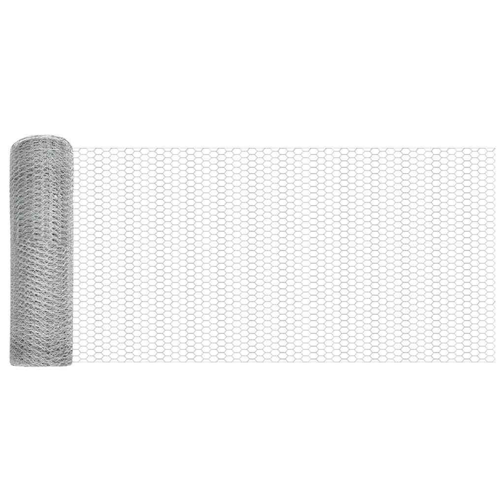 Recinzione Esagonale Argento 0,5 x 50 m Acciaio zincato | homemem39