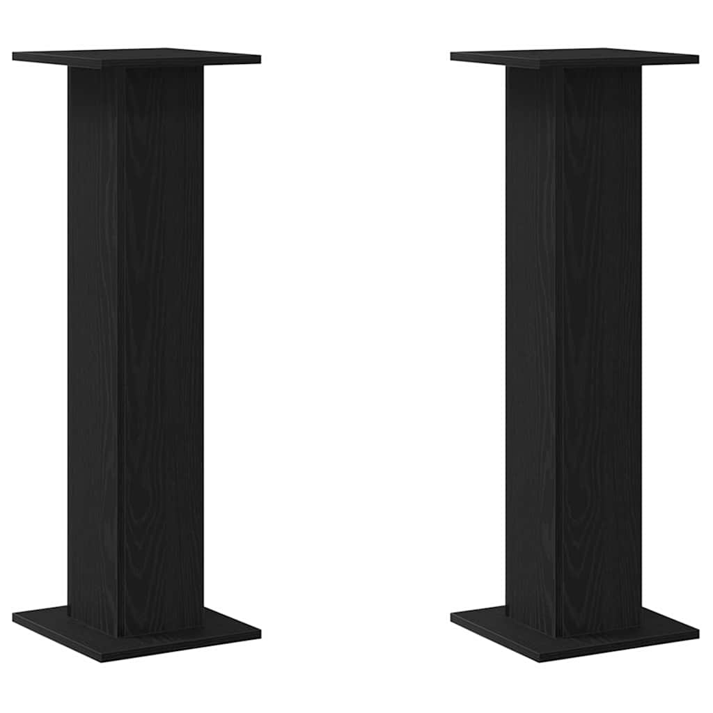 Supporto per piante 2 pcs Rovere Nero 30 x 30 x 95 cm