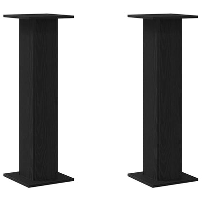 Supporto per piante 2 pcs Rovere Nero 30 x 30 x 95 cm