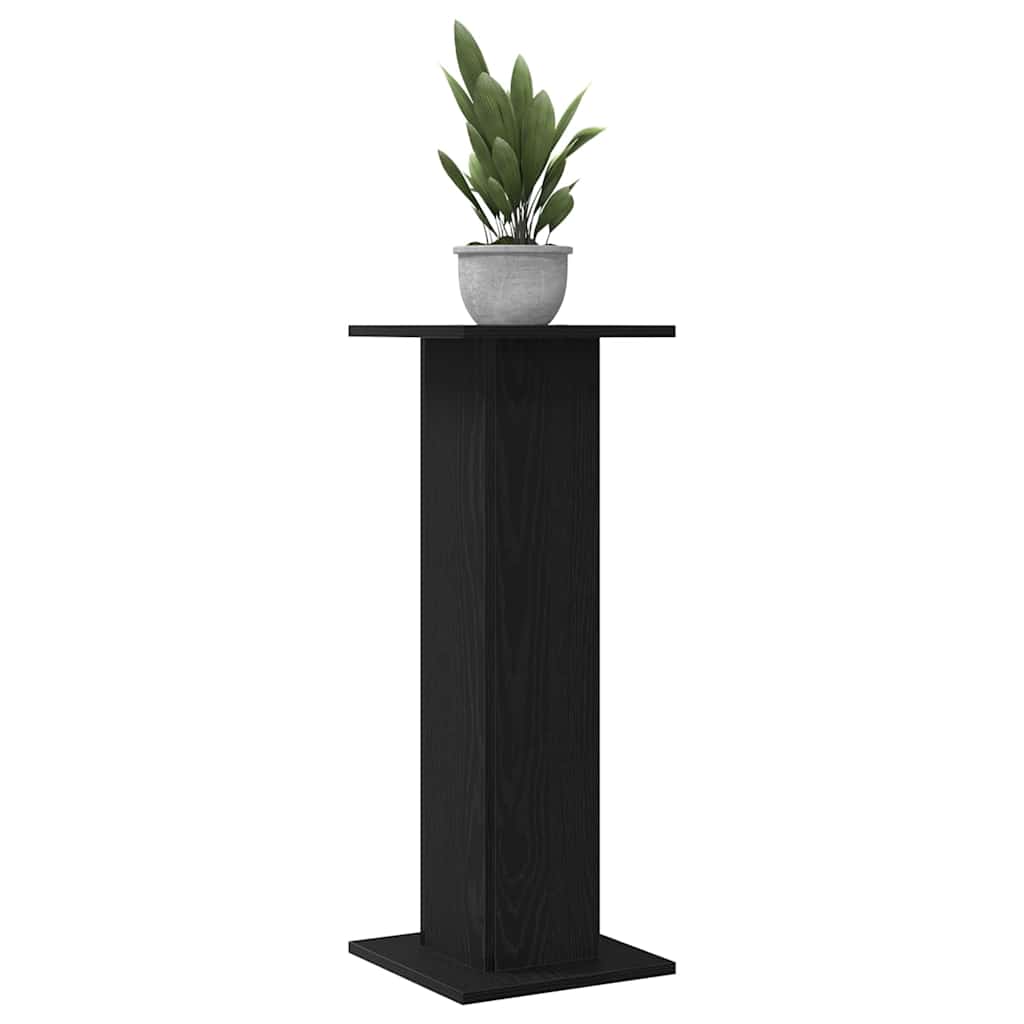 Supporto per piante 2 pcs Rovere Nero 30 x 30 x 80 cm