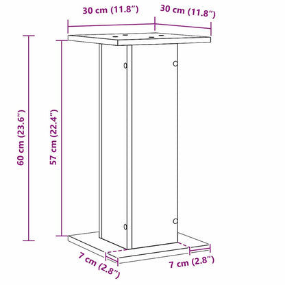 Supporti per Altoparlanti Rovere nero Legno multistrato - homemem39
