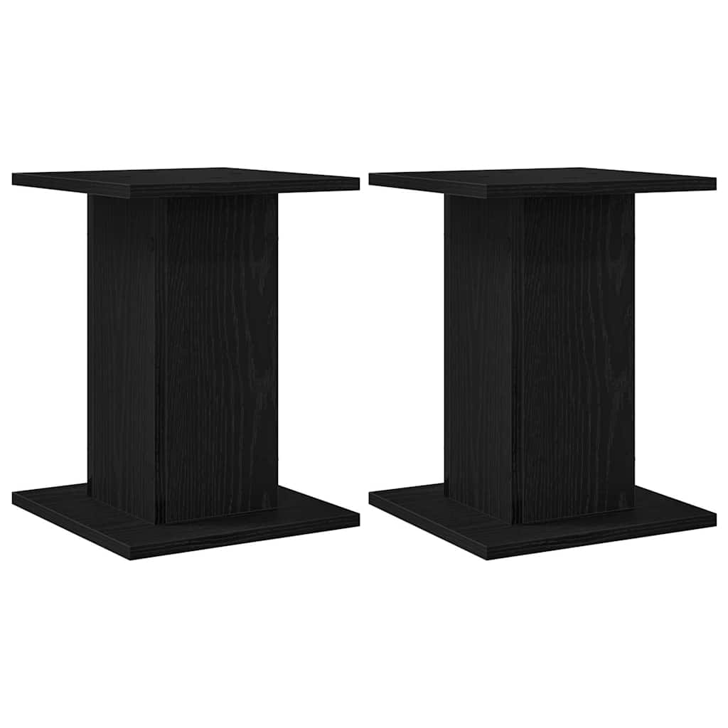 Supporto per piante 2 pcs Rovere Nero 30 x 30 x 40 cm