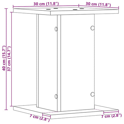 Supporto per piante 2 pcs Rovere Nero 30 x 30 x 40 cm | homemem39