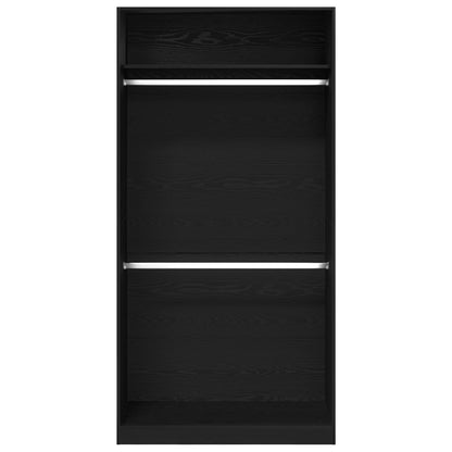 Guardaroba Rovere Nero 100 x 50 x 200 cm Legno multistrato | homemem39