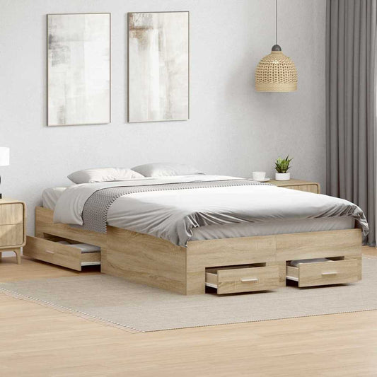 Struttura del letto Marrone 120 x 190 cm Legno multistrato | homemem39