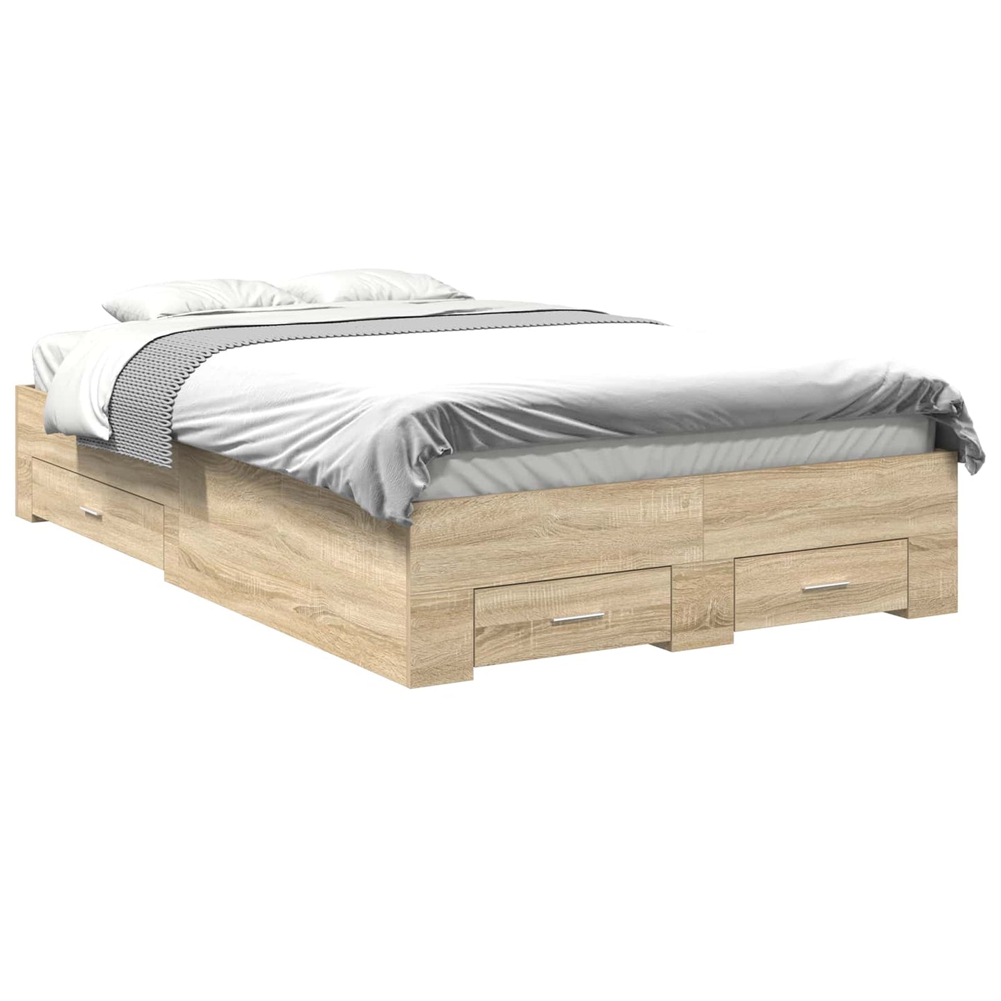 Struttura del letto Marrone 120 x 190 cm Legno multistrato | homemem39