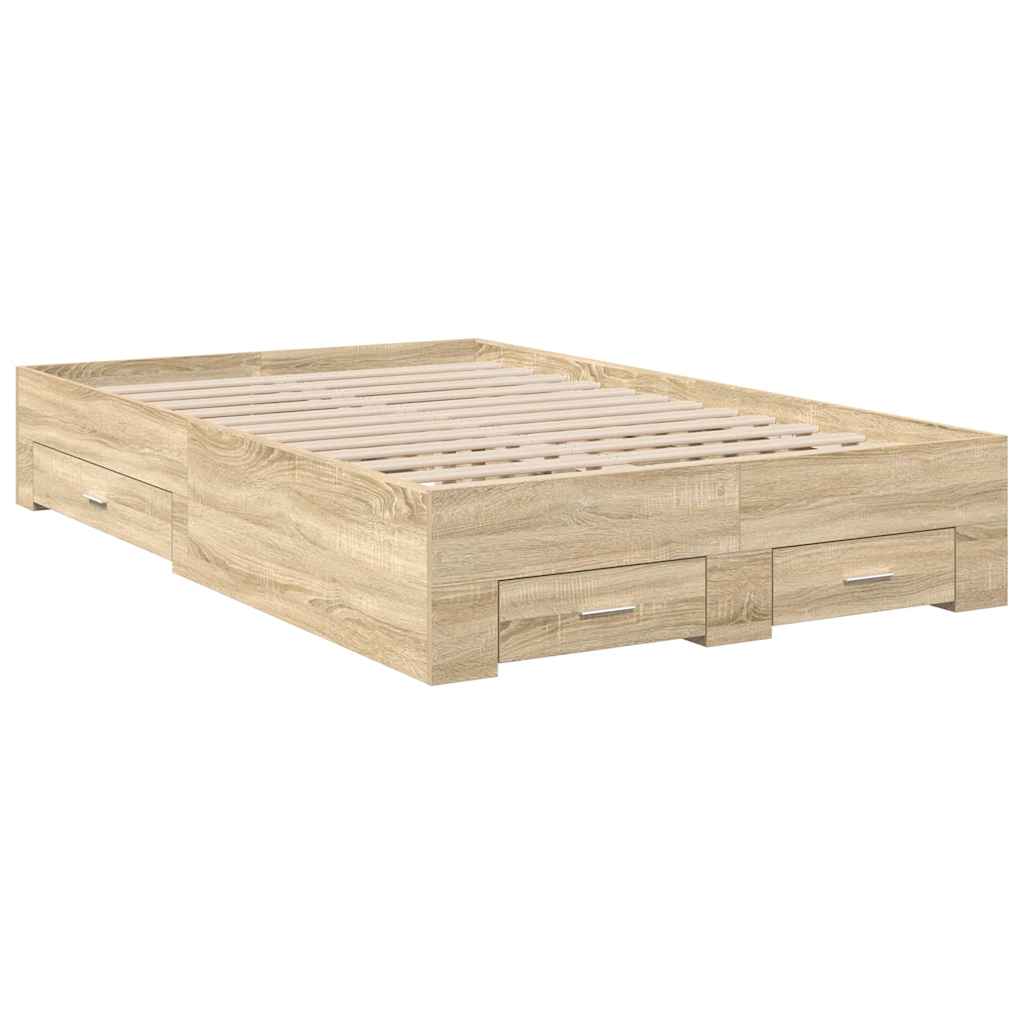 Struttura del letto Marrone 120 x 190 cm Legno multistrato | homemem39