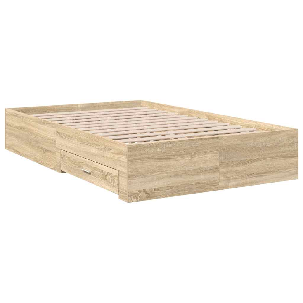 Struttura del letto Marrone 120 x 190 cm Legno multistrato | homemem39
