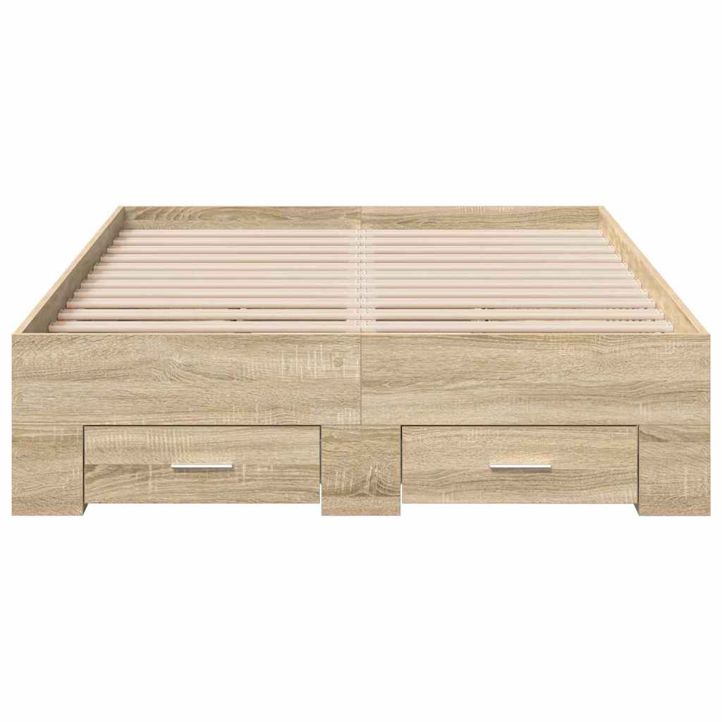 Struttura del letto Marrone 120 x 190 cm Legno multistrato | homemem39