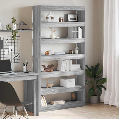 Armadio per Libri Grigio Sonoma 100 x 30 x 198 cm