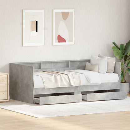 Letto Giorno con cassetto Grigio 90 x 200 cm Legno multistrato | homemem39