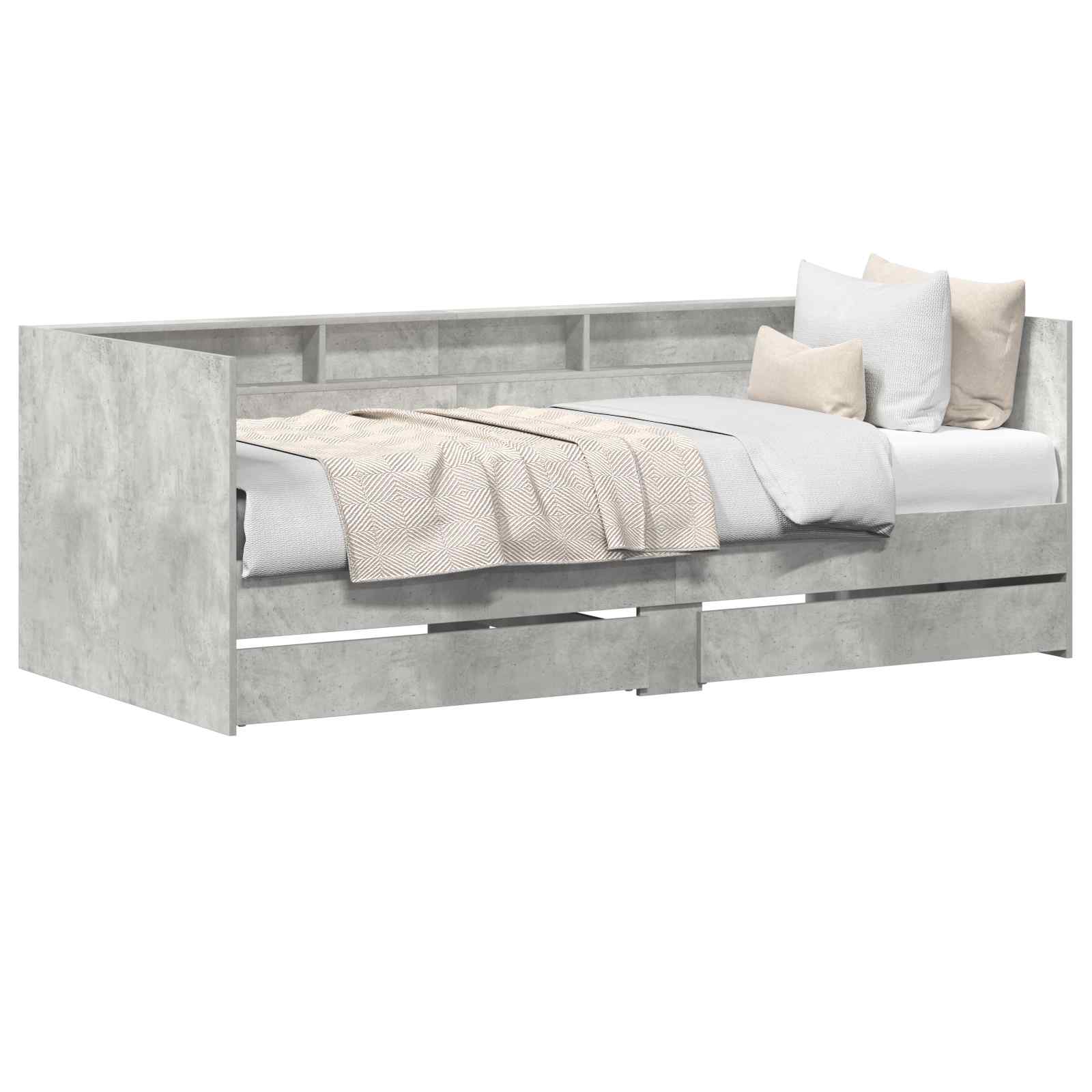 Letto Giorno con cassetto Grigio 90 x 200 cm Legno multistrato | homemem39