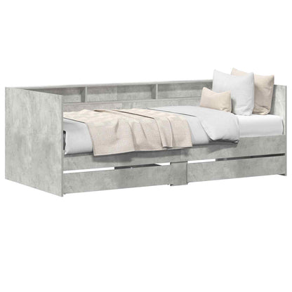 Letto Giorno con cassetto Grigio 90 x 200 cm Legno multistrato | homemem39