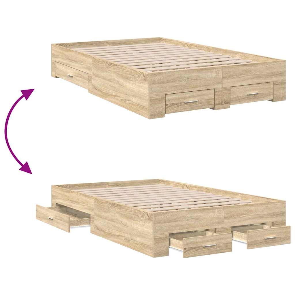 Struttura del letto Marrone 140 x 200 cm Legno multistrato | homemem39