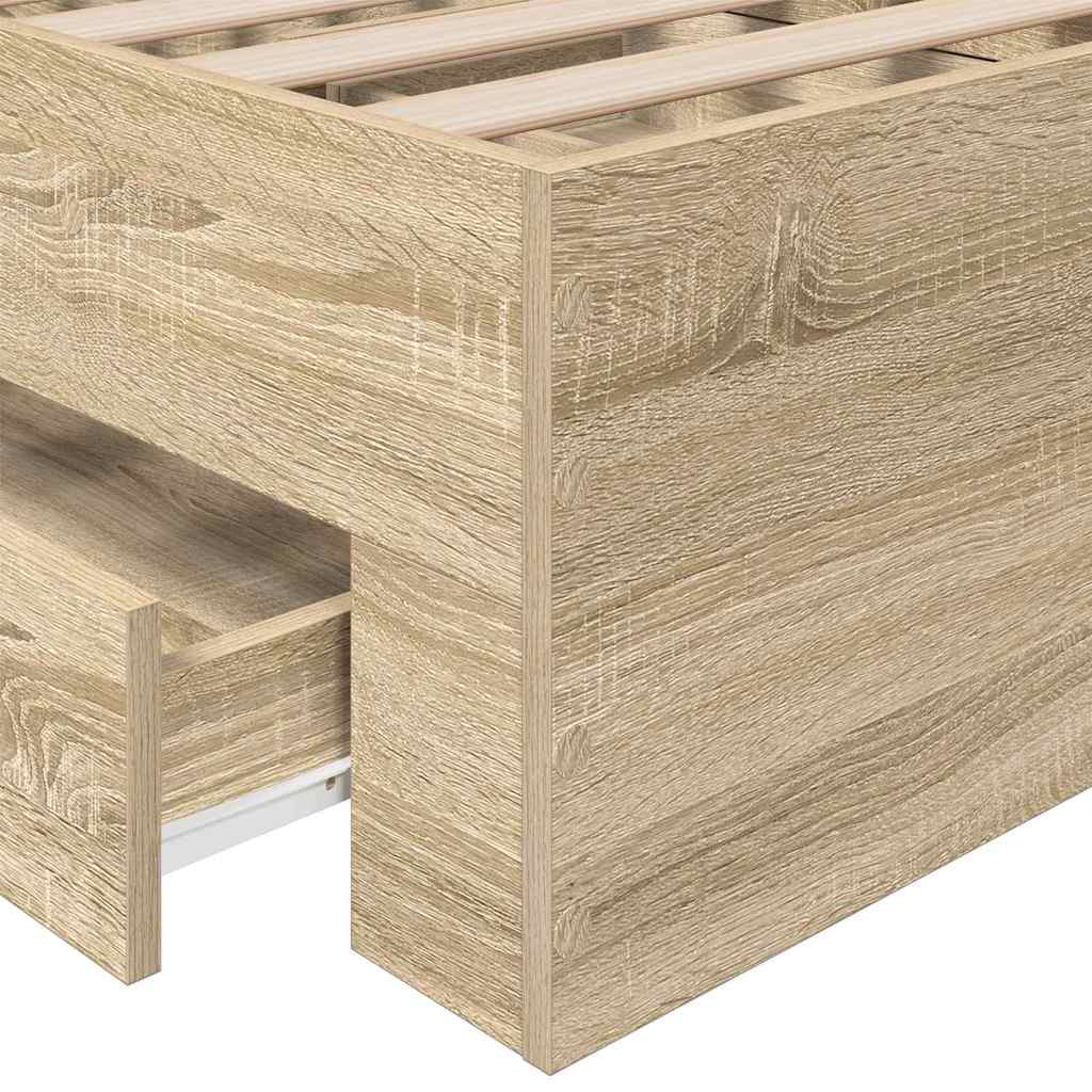 Struttura del letto Marrone 90 x 190 cm Legno multistrato | homemem39
