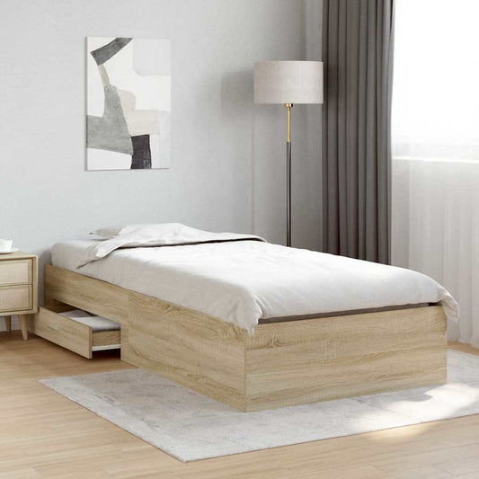 Struttura del letto Marrone 90 x 190 cm Legno multistrato | homemem39