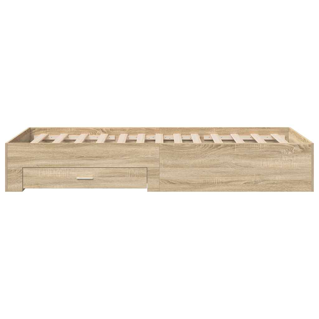 Struttura del letto Marrone 90 x 190 cm Legno multistrato | homemem39