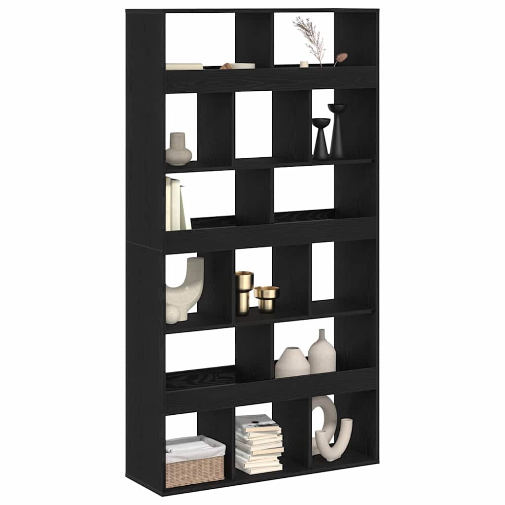 Armadio per Libri 15 livelli 100 x 33 x 187,5 cm Rovere Nero | homemem39