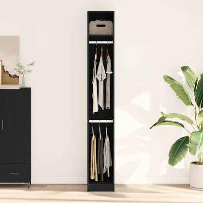 Guardaroba Rovere nero 30 x 50 x 200 cm Legno multistrato