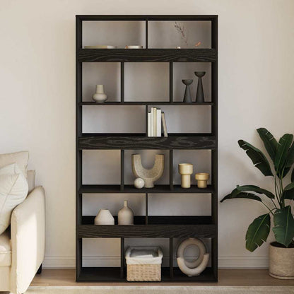 Armadio per Libri 15 livelli 100 x 33 x 93.75 cm Rovere Nero | homemem39