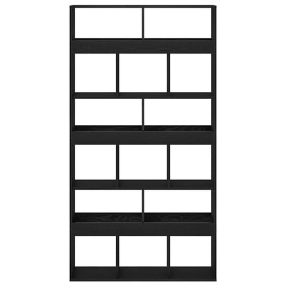 Armadio per Libri 15 livelli 100 x 33 x 93.75 cm Rovere Nero | homemem39