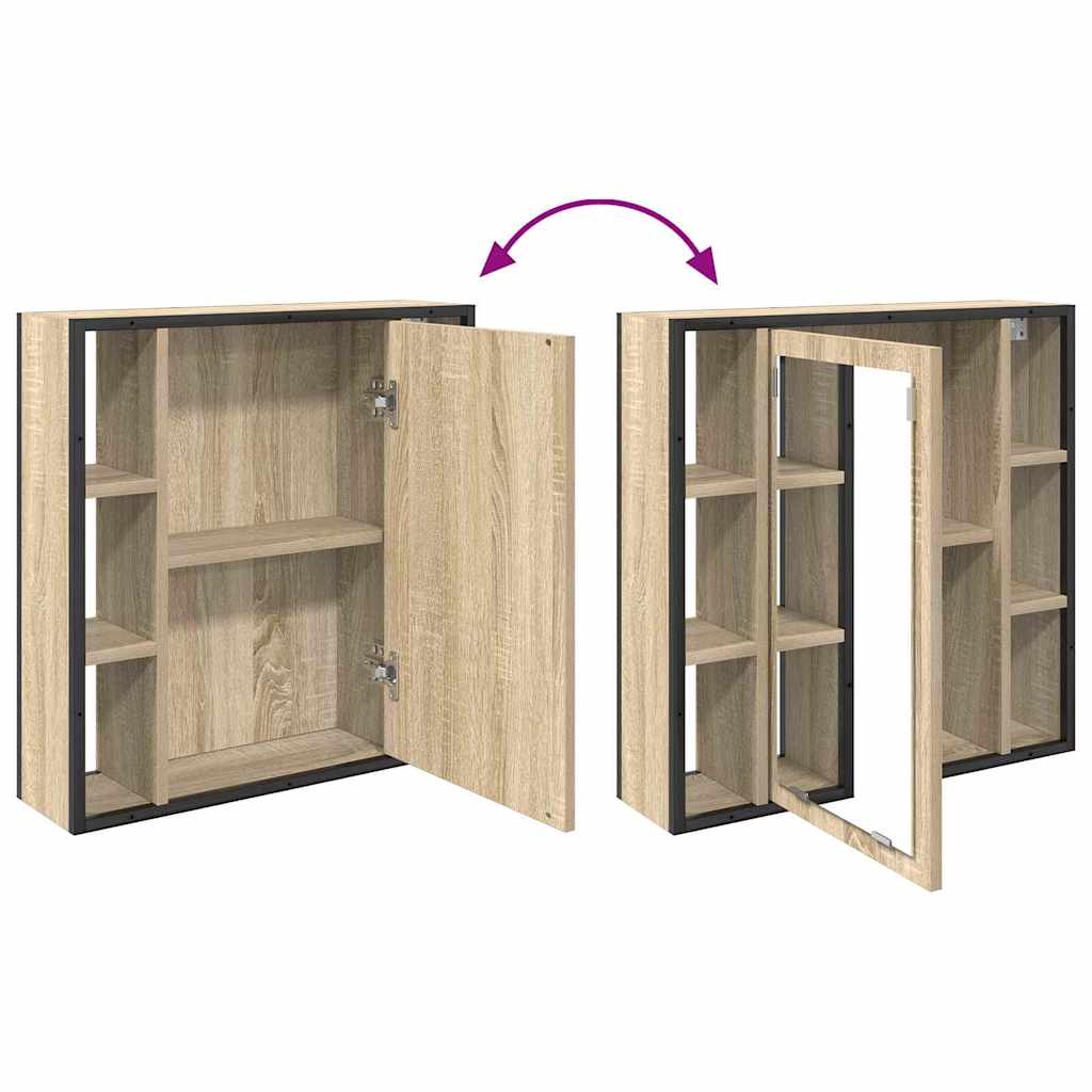 Set di mobili per il bagno 2 pcs Marrone Legno multistrato