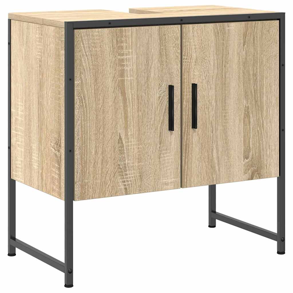 Set di mobili per il bagno 3 pcs Marrone Legno multistrato | homemem39