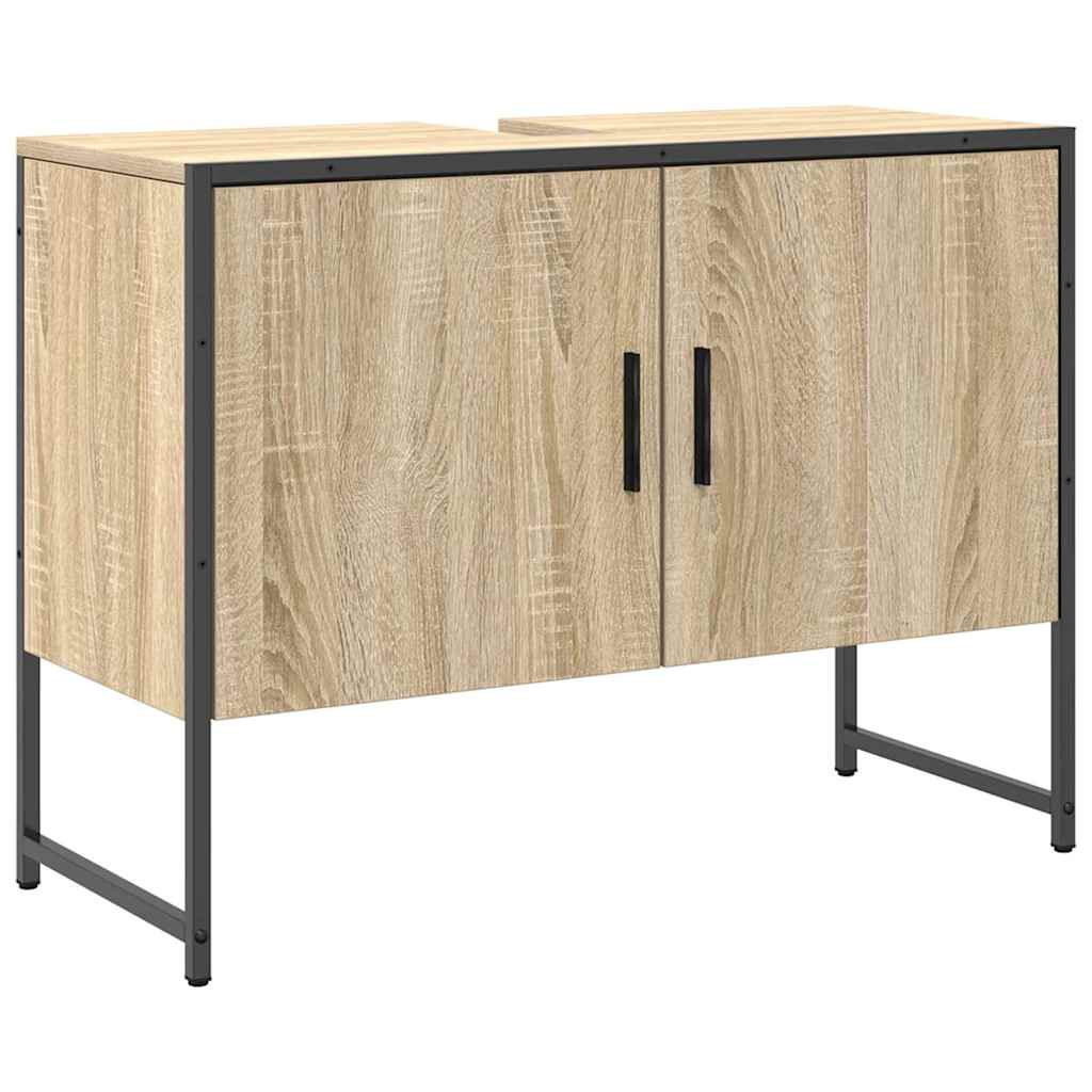Set di mobili per il bagno 3 pcs Marrone Legno multistrato | homemem39