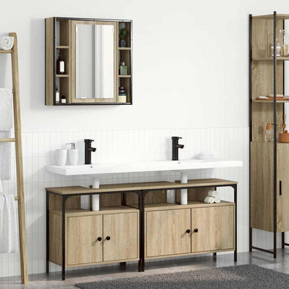 Set di mobili per il bagno 3 pcs Marrone Legno multistrato | homemem39