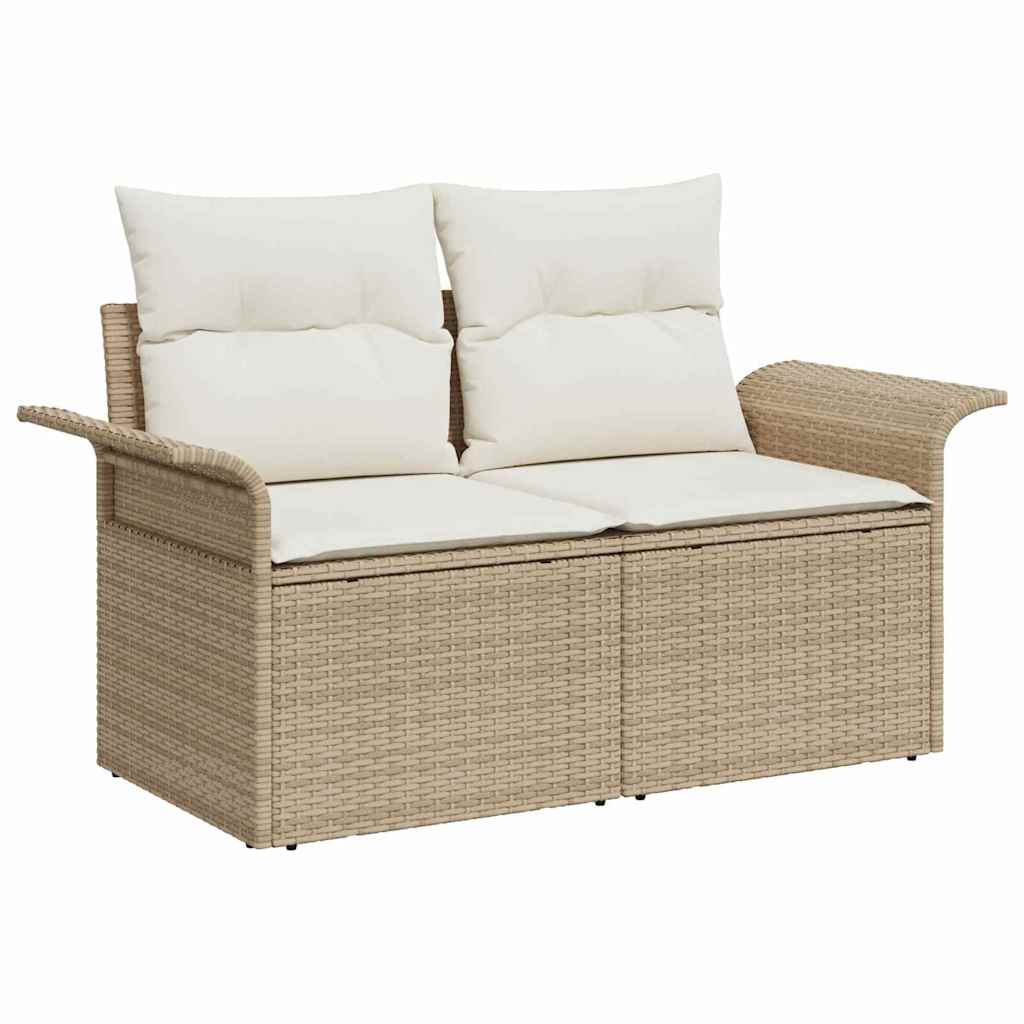 Set di divani 3 pz 3-Numero di posti Beige e Crema polyrattan | homemem39
