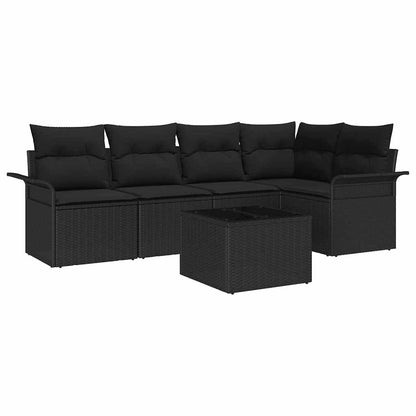 Set Divano da Giardino con cuscino 6 pcs polyrattan | homemem39
