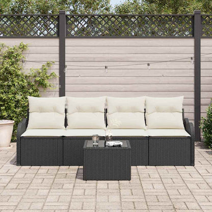Set Divano da Giardino Nero polyrattan | homemem39