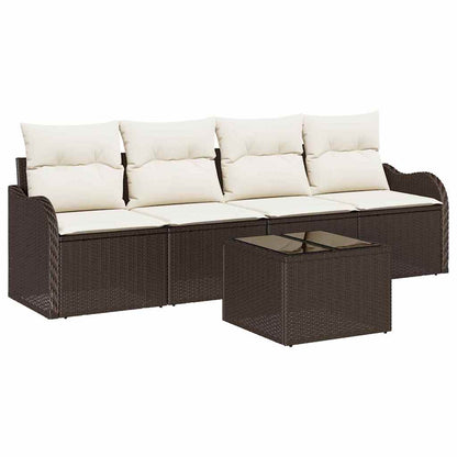 Set Divano da Giardino Marrone polyrattan | homemem39