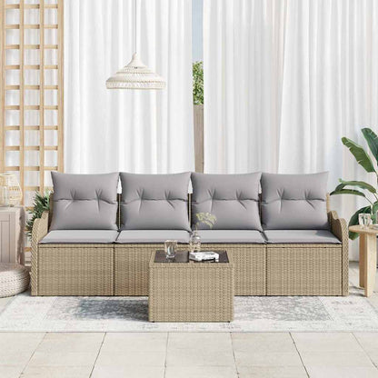 Set Divano da Giardino Beige polyrattan | homemem39