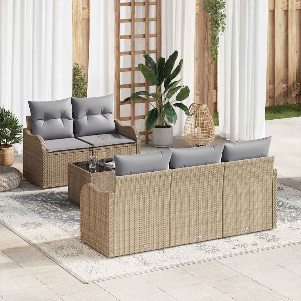 Set Divano da Giardino Beige polyrattan | homemem39