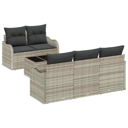 Set Divano da Giardino Grigio chiaro polyrattan | homemem39