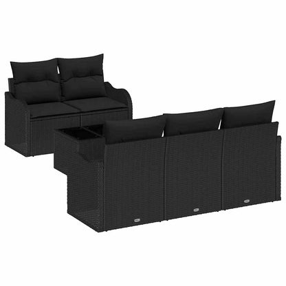 Set Divano da Giardino Nero polyrattan | homemem39