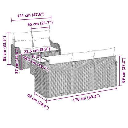 Set Divano da Giardino Nero polyrattan | homemem39