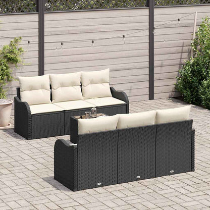 Set Divano da Giardino Nero 55 x 55 x 37 cm polyrattan | homemem39