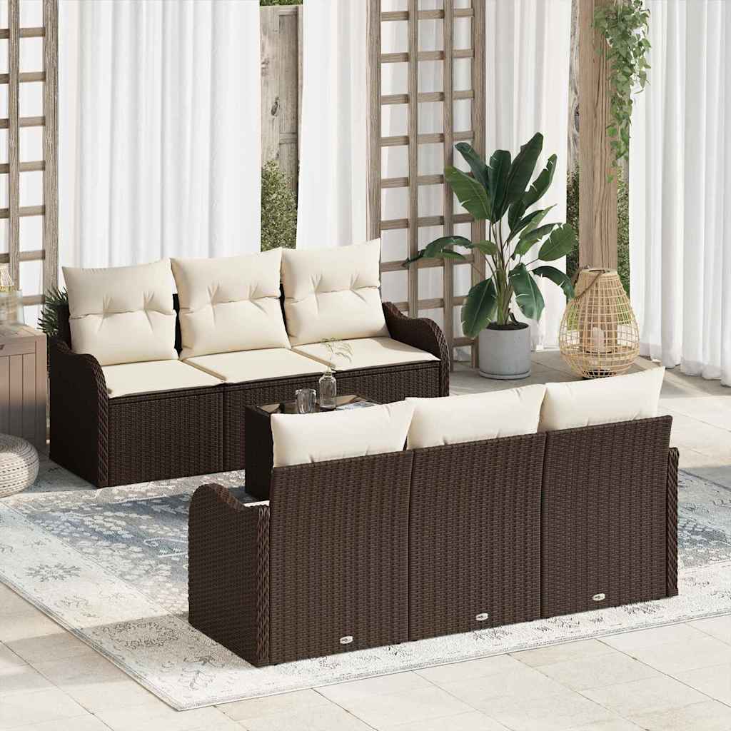 Set Divano da Giardino Marrone 55 x 55 x 37 cm polyrattan | homemem39