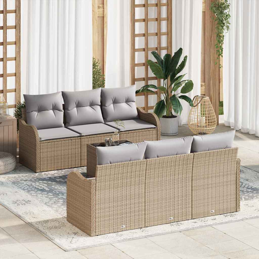 Set Divano da Giardino Beige 55 x 55 x 37 cm polyrattan | homemem39