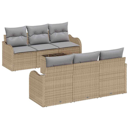 Set Divano da Giardino Beige 55 x 55 x 37 cm polyrattan | homemem39